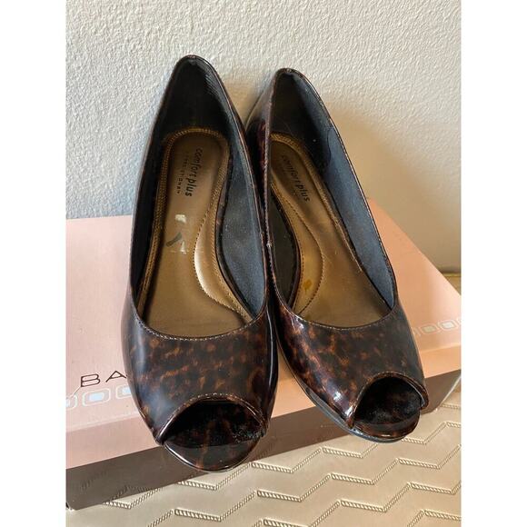 Cheetah Print Comfort Plus Wedge Heels 7 - Picture 6 of 6